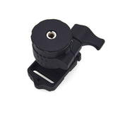 LC-28 Metal Aluminum Alloy Camera Tripod Ball Head Rocker with 1/4in Screw Mount Quick Release Plate gray