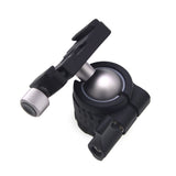 LC-28 Metal Aluminum Alloy Camera Tripod Ball Head Rocker with 1/4in Screw Mount Quick Release Plate gray