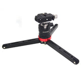 LC-28 Metal Aluminum Alloy Camera Tripod Ball Head Rocker with 1/4in Screw Mount Quick Release Plate gray