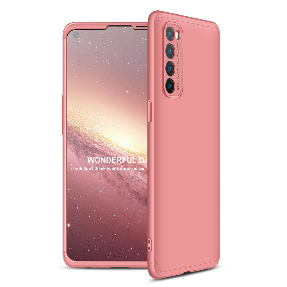 For OPPO Reno 4 /Reno 4 Pro International Edition Mobile Phone Cover 360 Degree Full Protection Phone Case Rose gold