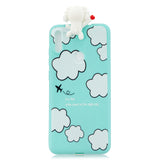 For Samsung A11 Soft TPU Back Cover 3D Cartoon Painting Mobile Phone Case Shell Clouds