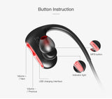 DACOM L05 Bluetooth Headphones Bass IPX7 Waterproof Wireless Earphone Sports Bluetooth Headset with Mic Black