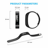 IP67 Waterproof Bracelet - Pedometer, Children Activity Tracker, Waterproof, OLED, Bluetooth 4.0 (WITHOUT Heart Rate, Black)