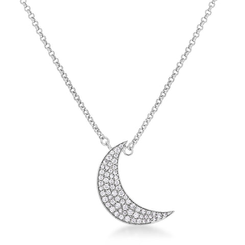 To the Moon and Back CZ Necklace