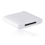 For 30pin iPhone iPod to Stereo Sounddock Bluetooth Audio Music Receiver Adapter white