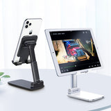 Mobile Phone Holder Stand Adjustable Tablet Stand Desktop Holder Mount For IPhone IPad  white