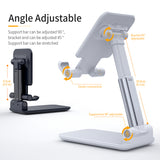 Mobile Phone Holder Stand Adjustable Tablet Stand Desktop Holder Mount For IPhone IPad  white