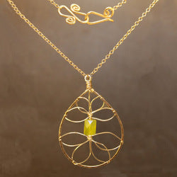 Necklace 1-27 - choice of stone - Gold