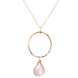 Necklace 175 - choice of stone - RoseGold