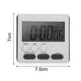 Magnetic Large LCD Digital Kitchen Timer with Loud Alarm Count Up& Down Clock to 24 Hours White + orange