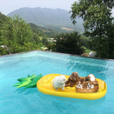 Lumiparty Inflatable Lake River Water Float Giant Tropical Pineapple Raft Lounge Water Chair for Swimming Pool