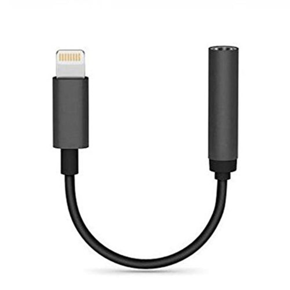 Lightning To 3.5mm Audio Jack Headphone Adapter Connector Cable for iphone 7/7 Plus Black