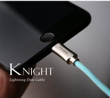 Knight Series Lightning Cable Quick Charging Cable for iPhone 1.8m, Blue