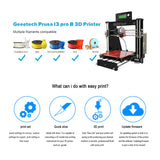 Geeetech Acrylic I3 Pro B DIY 3D Printer - Supports 5 Filaments, Large Printing Volume, High Precision