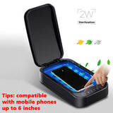 Plastic Mobile Phone Mask Watch Disinfection Box Rectangular Shaped Compact Size Portable black