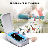 Plastic Mobile Phone Mask Watch Disinfection Box Rectangular Shaped Compact Size Portable black