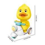 Cute Cartoon Pull Back Pressing Small Yellow Duck Motor Tricycle Toy for Kids Dora