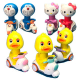 Cute Cartoon Pull Back Pressing Small Yellow Duck Motor Tricycle Toy for Kids Little yellow duck