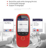 Portable Multi-language Voice Translator Smart Business Travel 45 Languages Translation Machine Translator white