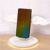 Angel Wings Qi Wireless Charge Dock 10W 3.0 Fast Charger Type C for iPhone X XR 8 Plus Smasung S9 S10 Plus for Huawei P30 Xiaomi As shown