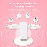 Angel Wings Qi Wireless Charge Dock 10W 3.0 Fast Charger Type C for iPhone X XR 8 Plus Smasung S9 S10 Plus for Huawei P30 Xiaomi As shown