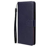 For Redmi 9A/Redmi 9C PU Leather Mobile Phone Cover with 3 Cards Slots Phone Frame blue