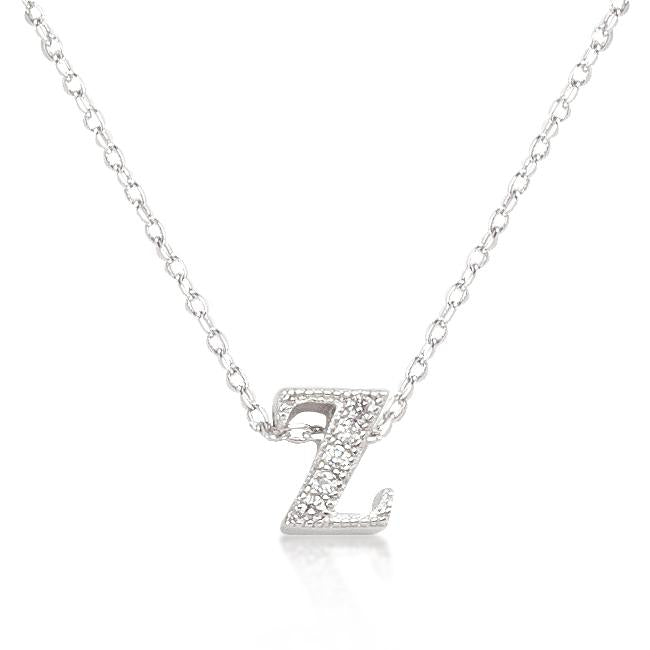 Micro-Pave Initial Z Pendant