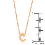 Rose Gold Finish Initial C Pendant