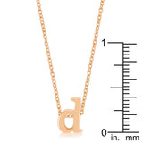 Rose Gold Finish Initial D Pendant