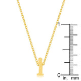 Golden Initial I Pendant