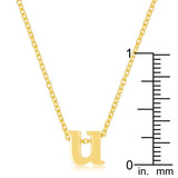 Golden Initial U Pendant