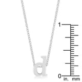 Rhodium Plated Finish Initial D Pendant