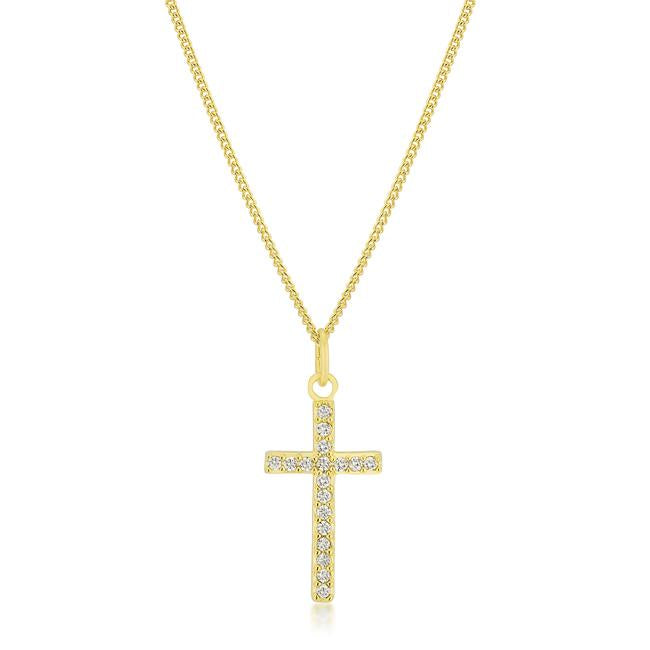 Simple Golden Cross Pendant