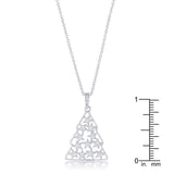 .2 ct CZ Rhodium Christmas Tree Pave Holiday Pendant