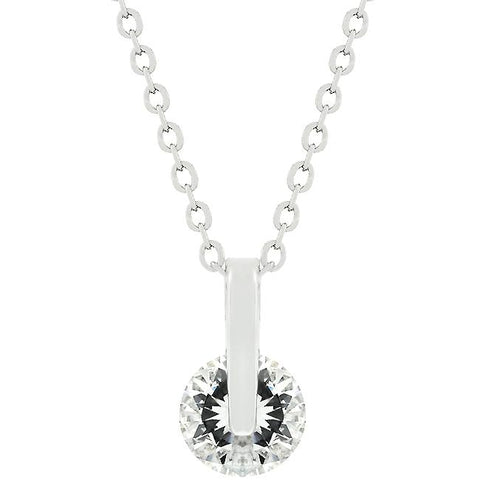 Classic Solitaire Cubic Zirconia Pendant