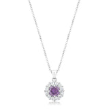 Bella Bridal Pendant in Purple