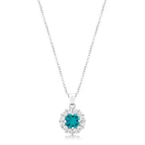 Bella Bridal Pendant in Aqua