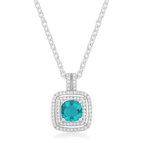 Aqua Halo Stud Pendant