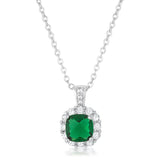 Liz 2.6ct Emerald CZ Rhodium Classic Necklace