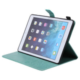 For iPad 5/6/air1/air2 9.7 Fashion Butterfly Embossed PU Leather Magnetic Closure Stand Case Auto Wake/Sleep Cover with Pen Slot red