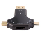 Multi Function Converter USB3.1 type-c/DP/MINI DP to HDMI Three-in-one Adapter black