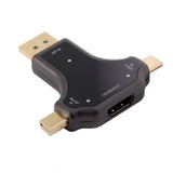 Multi Function Converter USB3.1 type-c/DP/MINI DP to HDMI Three-in-one Adapter black