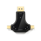 Multi Function Converter USB3.1 type-c/DP/MINI DP to HDMI Three-in-one Adapter black