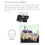 Universal US To EU Plug USA To Euro Europe Travel Wall AC Power Charger Outlet Adapter Converter black