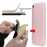 Fashion Simple Adhesive Silicone Card Pocket Money Pouch Case for Cell Phone sky blue