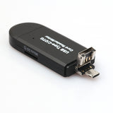 Mini Type-C multifunctional OTG Card Reader Micro USB for Computer Android Smartphone black