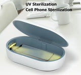 UV Sterilization Box For Mask Sanitizer Box Disinfection Sterilizing Phone Charging Wireless Charger white