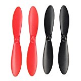 Hubsan X4 H107C RC Quadcopter Rotor Blade Propellers Props Set Red & Black