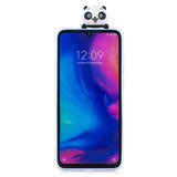 For Redmi NOTE 7 3D Cute Coloured Painted Animal TPU Anti-scratch Non-slip Protective Cover Back Case white