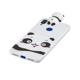 For Redmi NOTE 7 3D Cute Coloured Painted Animal TPU Anti-scratch Non-slip Protective Cover Back Case white